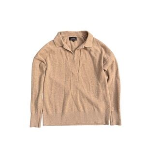 100% Cashmere Quince Camel Knit Sweater